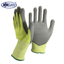 NMSAFETY Custom logo cut resistant A7 PU work economic gloves EN388 4X43F
